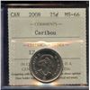 Image 1 : 2008 Caribou 25¢, ICCS MS-66.