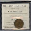 Image 1 : 1949 1¢ A to denticle, ICCS F-15.