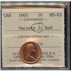 Image 1 : 1965 1¢ Variety 3, ICCS MS-64 Red.