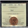 Image 1 : 1978 1¢, ICCS MS-64 Red.
