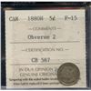 Image 1 : 1880H 5¢ Obv 2, ICCS F-15.