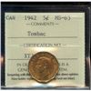 Image 1 : 1942 5¢ Tombac, ICCS MS-63.