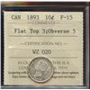 Image 1 : 1893 10¢ Flat Top 3, Obv. 5, ICCS F-15.