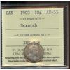 Image 1 : 1903 10¢, ICCS AU-55 Scratch.