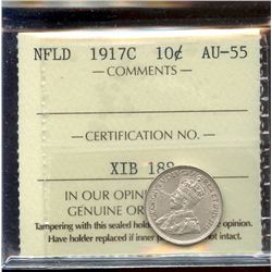 Newfoundland; 1917C 10¢, ICCS AU-55.