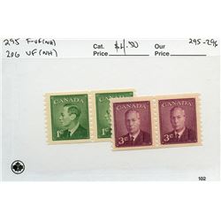 Canada Mint lots; includes 2 # 295 in F-VF (NH) condition and 2 #296 in VF (NH) condition.