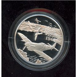 United Kingdom; 2010 5£ Battle of Britain commemorative coin, 0,8410oz of silver, uncirculated.