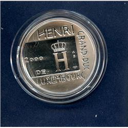 Luxembourg; 2000 500F, 0,6795oz of silver, KM74, uncirculated.