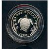 Image 1 : Caymen Islands; 1990 $1, 0,5395oz of silver, KM103, uncirculated.