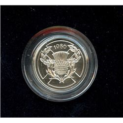 United Kingdom; 1986 2£ XIII commonwealth games commemorative coin, 0,2569oz of silver, KM9479, unci