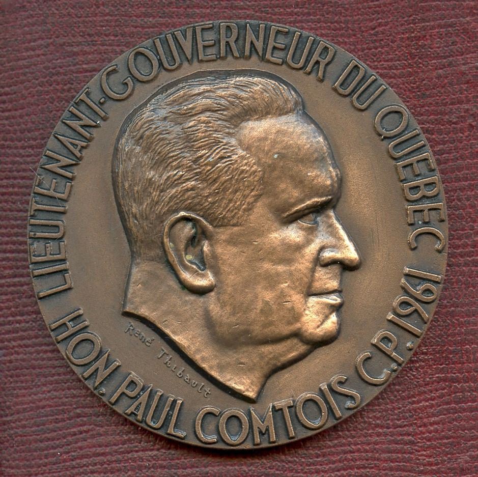 Medal; Honorable Paul Comtois Lieutenant gouverneur du Québec, 1,768oz