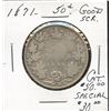 Image 1 : 1871 50¢, scratches, in average grade.