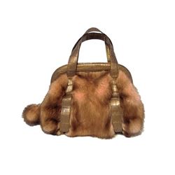 Nancy Gonzalez Pink Mink and Crocodile Handbag