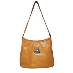 Barry Kieselstien-Cord Tan Leather Shoulder Bag