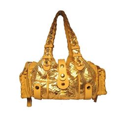 Chloe Rose Gold Snakeskin Handbag