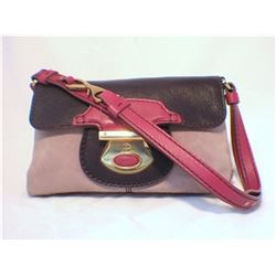 TodÂ‰Ã›Âªs Rose Pink and Purple Leather Handbag