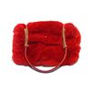Image 1 : Chanel Red Rabbit Fur Classic Flap Bag- Limited Edition