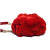Image 2 : Chanel Red Rabbit Fur Classic Flap Bag- Limited Edition