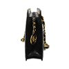 Image 3 : Chanel Black Lizard Chevron Quilted Shoulder Bag