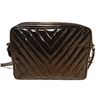 Image 2 : Chanel Vintage Black Patent Leather Chevron Quilted Shoulder Bag