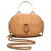 Image 1 : Chanel Tan Wicker Rattan Basket Shoulder Bag