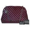 Image 1 : Chanel Quilted Maroon Patent Leather Shoulder Bag Tote