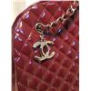 Image 6 : Chanel Quilted Maroon Patent Leather Shoulder Bag Tote