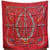 Image 1 : Hermes Vintage Red Gaucho Silk Scarf c1970s