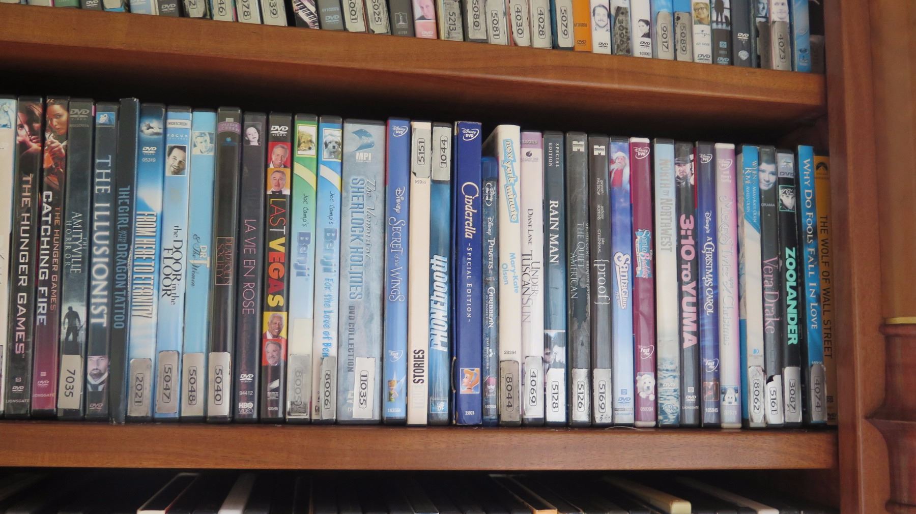 Huge Collection of DVD Movies In Movie Library