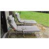 Image 1 : Qty 2 Metal Frame Patio Chaise/Loungers w/Cushions