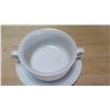 Image 2 : White Chowder Bowls & Saucers - Approx. 33 Sets, Approx. 25 Extra Saucers