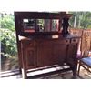 Image 1 : Antique Sideboard - Dark Wood, Needs Repair, W:50" X D:24" X H:57.5"