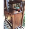 Image 2 : Antique Sideboard - Dark Wood, Needs Repair, W:50" X D:24" X H:57.5"