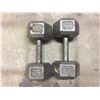 Image 1 : 35lb Cast Iron Hex Dumbbells