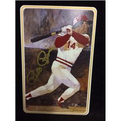 PETE ROSE AUTOGRAPHED PORCELAIN TILE TRADING CARD