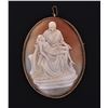 Image 1 : Large 19th Century Shell Cameo Brass Roped Brooch