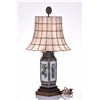 Image 4 : Vintage Chinese Porcelain Lamp With Capiz Shell Br