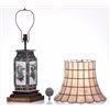 Image 7 : Vintage Chinese Porcelain Lamp With Capiz Shell Br