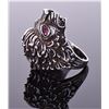 Vintage French Sterling Silver Lion Head Ring With