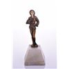 Image 1 : Art Deco Bronze Mandolin Player With Alabaster Pyr