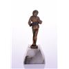 Image 3 : Art Deco Bronze Mandolin Player With Alabaster Pyr