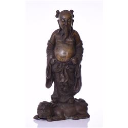Chinese Sand Cast Bronze Of Guan Gong Yu Warrior G
