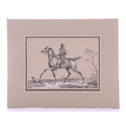 Emile Vernet, (1789-1863) hand colored lithograph Ca185