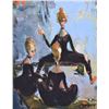 Image 2 : Reefe, "Ballerina Coffee Break" Oil On Canvas. Est