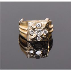14k Gold Ring With Large High Quality Natural Diam