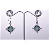 Image 1 : Native American Sterling Silver And Blue Turquoise