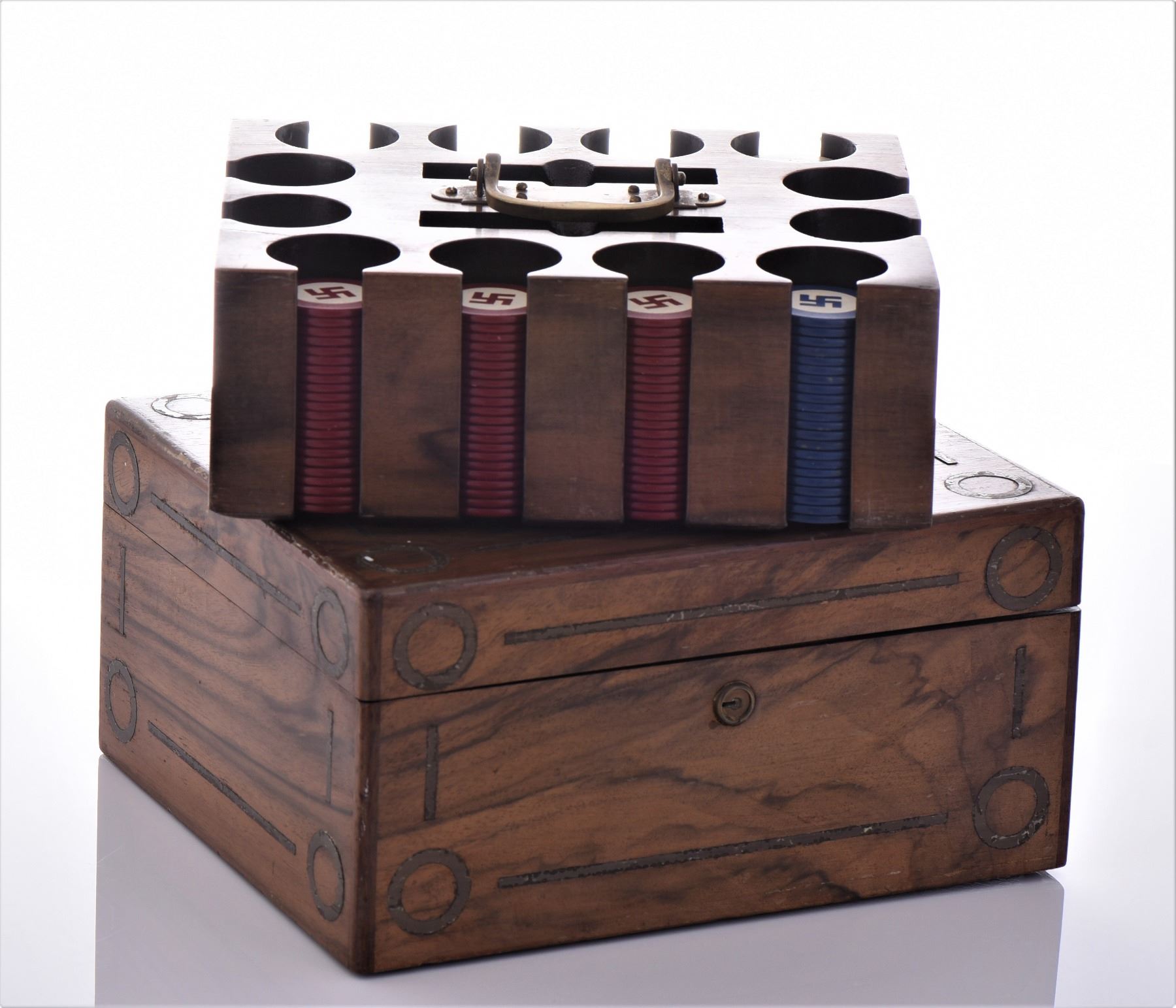 Vintage Clay Poker Chips With Swastika (PreNazi,