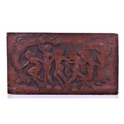"Unfinished Symphony" Wood Carving Plaque. Nude. E
