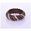 Image 1 : Vintage Triple Metal Over Wood Bangle. Estimated m