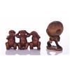 Image 1 : Two Chinese Wood Button Carving Of Monkeys. Speak